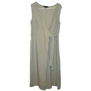 Tiana B. Tan V-Neck Wide Leg Jumpsuit